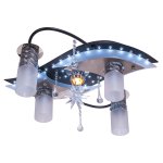 Светильник ЭкономСвет 8259/4+1BK CR RC WTLED