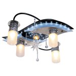 Светильник ЭкономСвет 8259/4+1BK CR RC WTLED