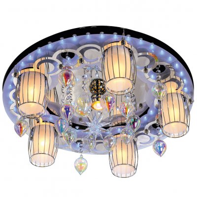 Потолочный светильник Экономсвет 8263/5+1BK+CR RC WT LED