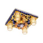 Потолочный светильник Экономсвет 8264/4+1WT+GD RC WT LED