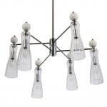 8268/6 NEOCLASSI хром/белый/прозрачный, металл/керамика/стекло Люстра Е14 6*40W 220V EMILY