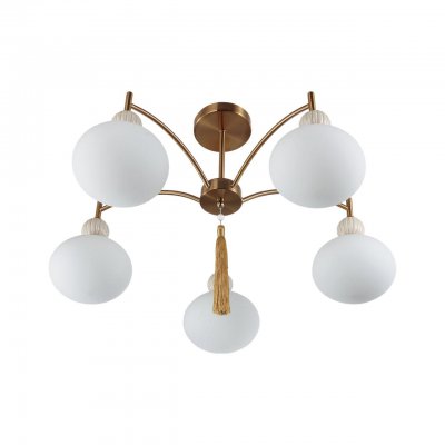 8272/5C NEOCLASSI латунь/бежевый/белый, металл/керамика/стекло Люстра потолочная Е14 5*40W 220V GLORIYA 8272/5C NEOCLASSI латунь/бежевый/белый, металл/керамика/стекло Люстра потолочная Е14 5*40W 220V GLORIYA