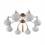 8272/8C NEOCLASSI латунь/бежевый/белый, металл/керамика/стекло Люстра потолочная Е14 8*40W 220V GLORIYA