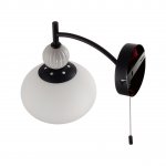 8273/1W NEOCLASSI черный/серый/белый, металл/керамика/стекло Бра Е14 1*40W 220V GLORIYA