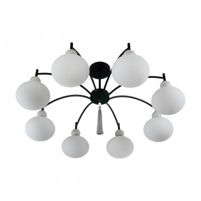 8273/8C NEOCLASSI черный/серый/белый, металл/керамика/стекло Люстра потолочная Е14 8*40W 220V GLORIYA