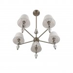 8274/5 CLASSI никель/белый/серый, металл/керамика/ткань Люстра Е14 5*40W 220V VERMONT