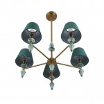 8275/5 CLASSI латунь/зеленый, металл/керамика/ткань Люстра Е14 5*40W 220V VERMONT