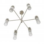 8277/6 MODERNI сатин никель/прозрачный, металл/стекло Люстра Е14 6*40W 220V DENVER