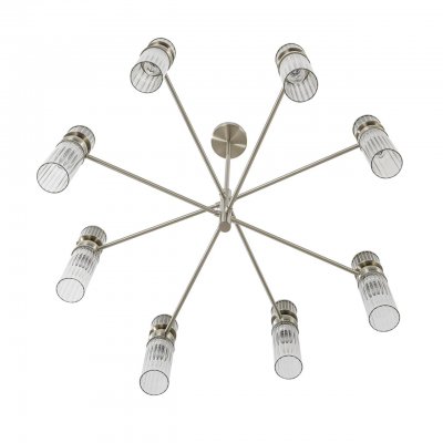 8277/8 MODERNI сатин никель/прозрачный, металл/стекло Люстра Е14 8*40W 220V DENVER