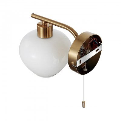 8278/1W MODERNI латунь/белый, металл/стекло Бра Е14 1*40W 220V CARMELA