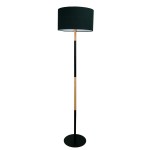 Торшер с черным абажуром Colosseo 82807/1F ALESSANDRO