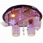 Потолочный светильник Экономсвет 8281/3+1BK+GD RC RBPLED