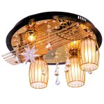 Потолочный светильник Экономсвет 8281/3+1BK+GD RC RBPLED