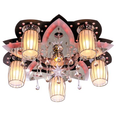 Потолочный светильник Экономсвет 8282/5+1BK+CR RC MIXLED Потолочный светильник Экономсвет 8282/5+1BK+CR RC MIXLED