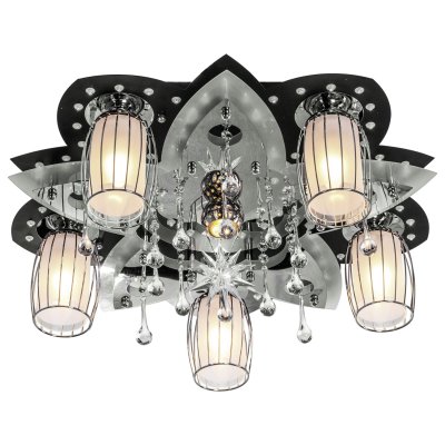 Светильник ЭкономСвет 8282/5+1BK+CR RC WTLED