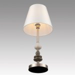 8283/1T CLASSI никель/белый, металл/керамика/текстиль Настольная лампа Е14 1*40W 220V KENTUKI