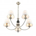 8283/5 CLASSI никель/белый, металл/керамика/текстиль Люстра Е14 5*40W 220V KENTUKI