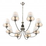 8283/8 CLASSI никель/белый, металл/керамика/текстиль Люстра Е14 8*40W 220V KENTUKI