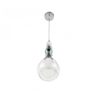 8293/1A MODERNI хром/белый/прозрачный, металл/стекло/хрусталь Подвес E27 1*60W 220V GANNA 8293/1A MODERNI хром/белый/прозрачный, металл/стекло/хрусталь Подвес E27 1*60W 220V GANNA