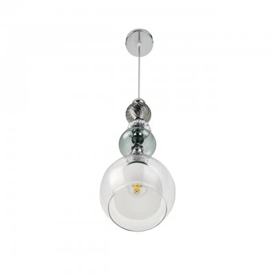 8294/1A MODERNI хром/белый/прозрачный, металл/стекло/хрусталь Подвес E27 1*60W 220V GANNA 8294/1A MODERNI хром/белый/прозрачный, металл/стекло/хрусталь Подвес E27 1*60W 220V GANNA