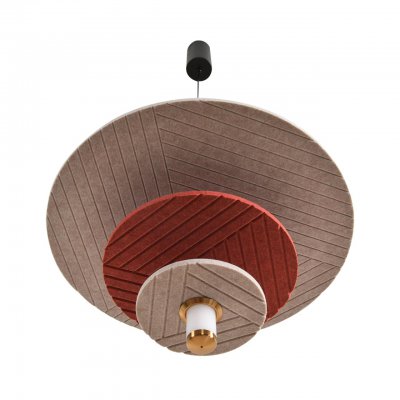 8296/14AL LEDIO черный/бежевый/бурый, металл/фетр/акрил Подвес LED 14W 3000K 220V FELTA