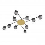 8304/10C COMFI золотой/черный, металл/акрил Светильник потолочный GX53 LED 10*7W 220V BENUA