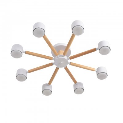 8306/8C COMFI белый, дерево/металл Светильник потолочный GX53 LED 8*7W 220V VUDI