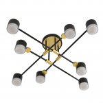 8307/8C COMFI золотой/черный, металл Светильник потолочный GX53 LED 8*7W 220V LENIANA