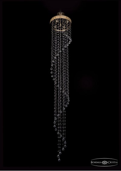 

Люстра хрустальная большая Bohemia Ivele 8313/40-250/G/Balls, 8313/40-250/G/Balls