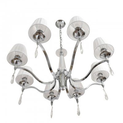 8316/8 CLASSI LN26 хром/белый, металл/хрусталь/текстиль Люстра E14 8*40W 220V MAGDA