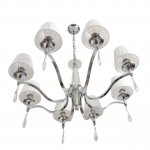 8316/8 CLASSI LN26 хром/белый, металл/хрусталь/текстиль Люстра E14 8*40W 220V MAGDA