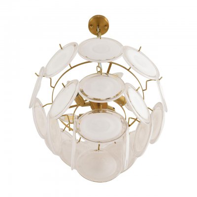 8320/5 MODERNI LN латунь/белый, металл/стекло Люстра E14 5*40W 220V CHIPSY