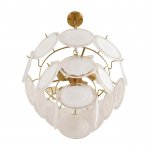 8320/5 MODERNI LN латунь/белый, металл/стекло Люстра E14 5*40W 220V CHIPSY