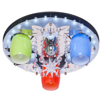 Потолочный светильник Экономсвет 8323/3+1BK+CR MIX RC WTLED