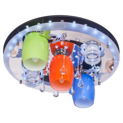 Потолочный светильник Экономсвет 8324/3+2BK+CR MIX RC WTLED