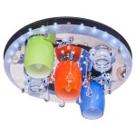 Светильник ЭкономСвет 8324/3+2BK+CR MIX RC WTLED