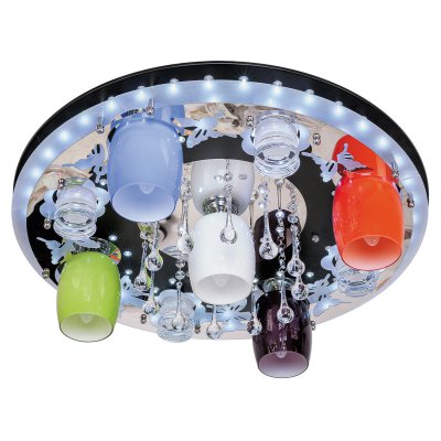 Потолочный светильник Экономсвет 8324/5+4BK+CR MIX RC WTLED