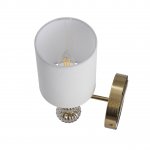 8337/1W MODERNI бронза/белый, металл/стекло/текстиль Бра E14 40W 220V ILMIRA