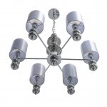 8338/6 MODERNI хром/серый, металл/стекло/текстиль Люстра E14 6*40W 220V ILMIRA