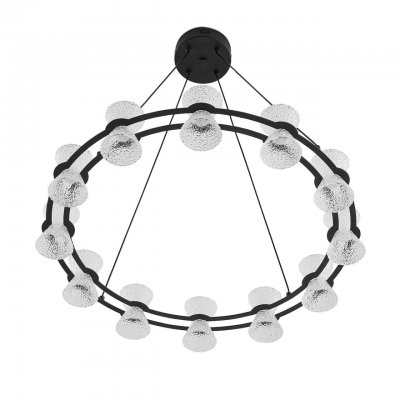 8341/42L LEDIO LN черный/прозрачный металл/акрил Люстра подвесная LED 42W 3000K 220V VINORA