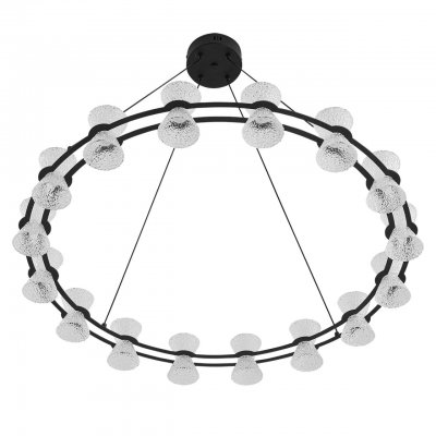 8341/54L LEDIO LN черный/прозрачный металл/акрил Люстра подвесная LED 54W 3000K 220V VINORA