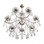 8346/7 CLASSI бронза/прозрачный, металл/хрусталь Люстра потолочная E14 7*40W 220V LUINA