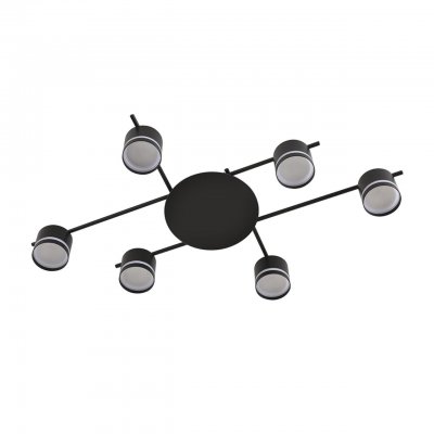 8362/6C COMFI LN 000 черный, металл/акрил Светильник потолочный GX53 LED 6*7W 220V BERTY