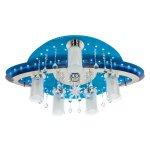 Светильник ЭкономСвет 8364/5+1BU+CR RC WT LED