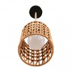 8366/1A ECO LN26 327 черный/серый/бежевый, бетон/металл/джутовый шнур Подвес E27 LED 10W 220V BOHO