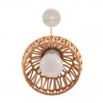 8367/1A ECO LN26 327 серый/белый/бежевый, цемент/металл/джутовый шнур Подвес E27 LED 10W 220V BOHO