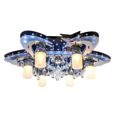 Потолочный светильник Экономсвет 8367/6+1BK+CR RC WTLED