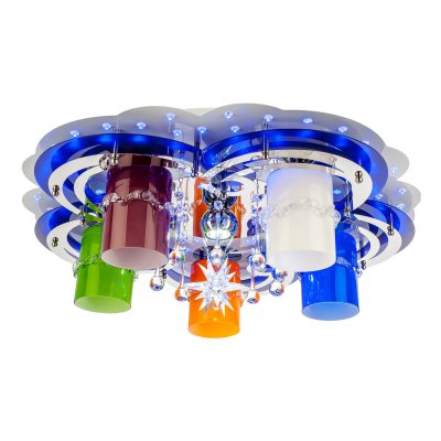 Светильник ЭкономСвет 8368/5+1WT+CR RC MIX(RBP)LED