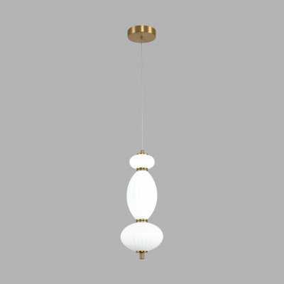 8369/15L LEDIO LN26 376 латунь/белый, металл/стекло Подвес LED 8W 3000/4000/6000K 220V LIALDA