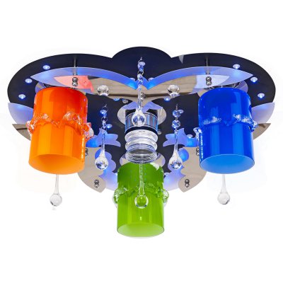 Потолочный светильник Экономсвет 8369/3+1BK+CR RC MIX(RBP)LED